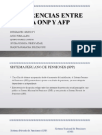 Diferencias Entre La Onp y Afp