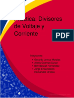 Práctica Divisores de Voltaje y Corriente