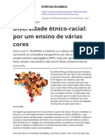 Diversidade Etnico Racial Por Um Ensino de Varias Cores