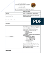 Format For Title Proposal