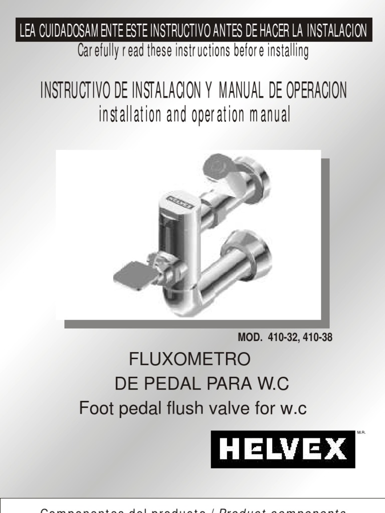 Instalación del Fluxómetro de Pedal Helvex | PDF | Ingeniería