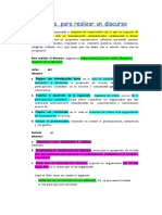 Ideas Principales de Los Procesos para Realizar Un Discurso