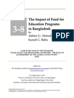 The Impact of Food For Education Programs in Bangladesh: Akhter U. Ahmed and Suresh C. Babu