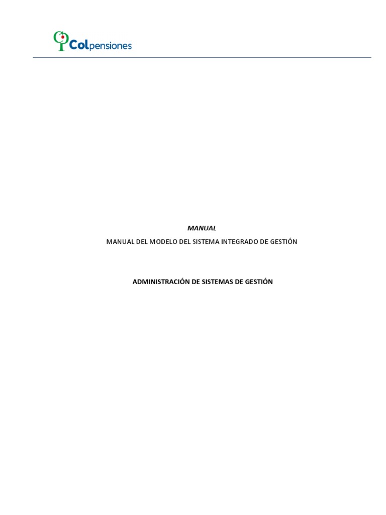 Manual del Sistema Integrado de Gestión | PDF | Planificación | Calidad ...