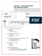 Evaluación - Lenguaje La Carta