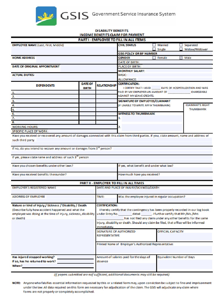 gsis-income-benefits-claim-form-pdf
