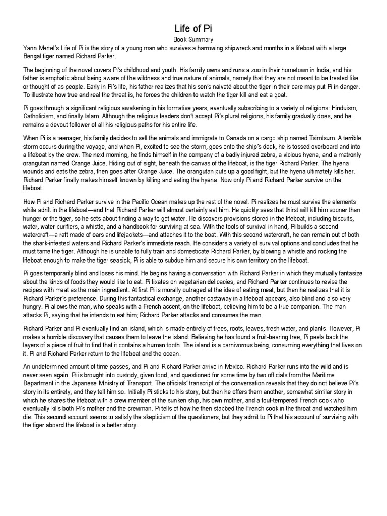 Life of pi pdf