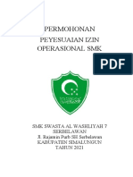 Cover Permohonan Izin Penyesuaian Izin Operasional SMK - 2021