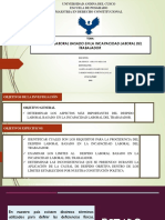 Despido Laboral Basado en La Incapacidad Laboral Del Trabajador. 