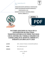 Factores Asociados Al Fallo en La Osteosintesis en DHS en El Hospital Obrero N°1