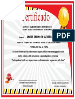 Certificado de Premiacion