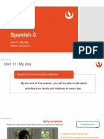 Spanish 0: Unit 11: My Day Online Session 2