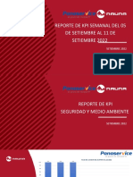 KPI Panaservice Del 05.09 - Al 11-09 Del 2022