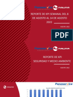 KPI Panaservice Del 08.08 - Al 14-08 Del 2022