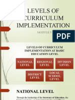Chapter 5 Antiola. LEVELS OF CURRICULUM IMPLEMENTATION