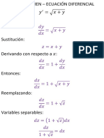 Ecuación Diferencial Por Variables Separables y Sustitución