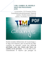 Las Fases Del Cambio El Modelo Transteórico de Prochaska y Diclemente | PDF  | Nicotina | Sicología