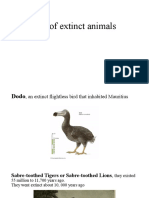 List of Extinct Animals