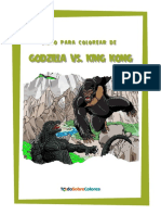 Libro Para Colorear de Gozilla vs King Kong