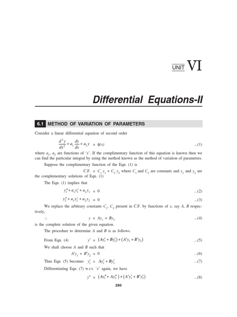 Differential Equations Maths PDF Equations Mathematics