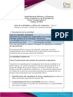 Guía de Actividades y Rúbrica de Evaluación - Unidad 1 - Paso 2 - Planear La Revisión y Estudio de La Práctica Educativa