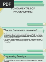 Fundamentals of Programming