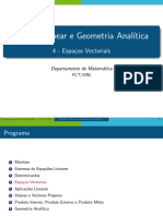 Espaços Vectoriais: definição, exemplos e propriedades