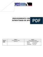 Procedimiento Corte de Estructuras de Apoyo