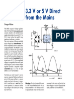 3.3V or 5V Direct From The Mains