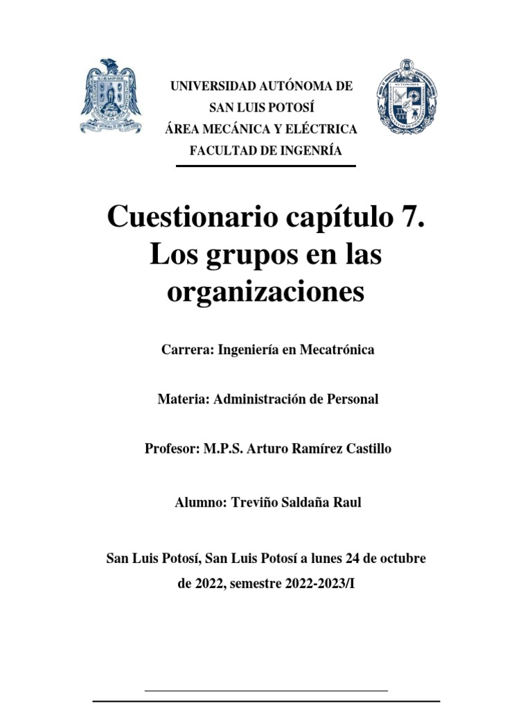 Capitulo 7 - Los Grupos en Las Organizaciones | PDF | Toma de ...