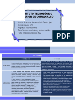 Cuadro Comparativo de Sectores Económicos y Sociales