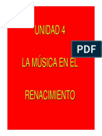 Unidad 4 LAM Ú Sica en El Renacimiento