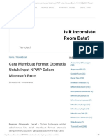 Cara Membuat Format Otomatis Untuk Input NPWP Dalam Microsoft Excel