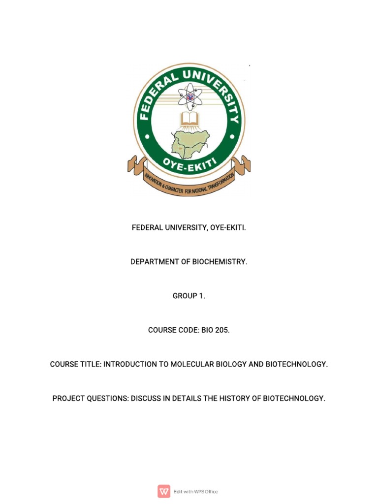 Group 1 Bio 205 Project Wps Office 1 Pdf