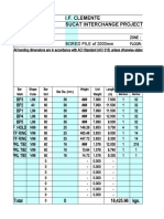 Bored Pile Reinforcement Schedule