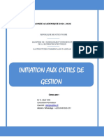 INITIATION AUX OUTILS DE GESTION - Support de L'apprenant