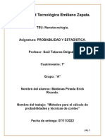 Métodos para El Cálculo de Probabilidades y Técnicas de Conteo - Erick Ricardo Balderas Pineda
