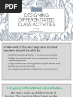 Designing Differentiated Class Activities (Narrative #4) May 28