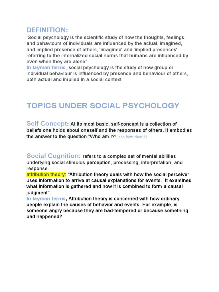 Notes Unit 1 | PDF | Conformity | Social Psychology