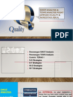 PJKA - SWOT N TOWS Analysis