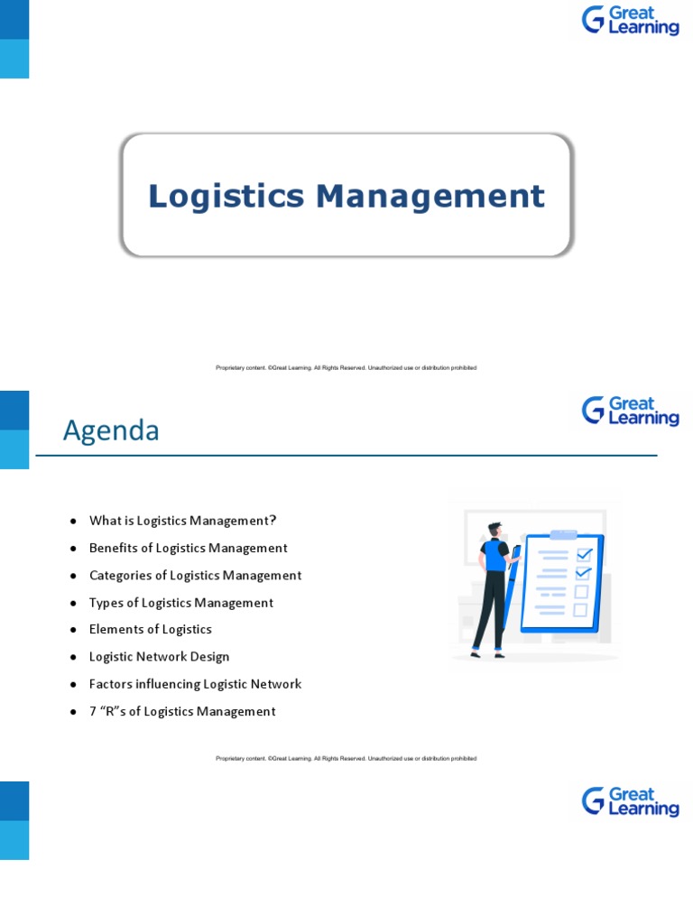 Logistics Management PDF Logistics Supply Chain Management
