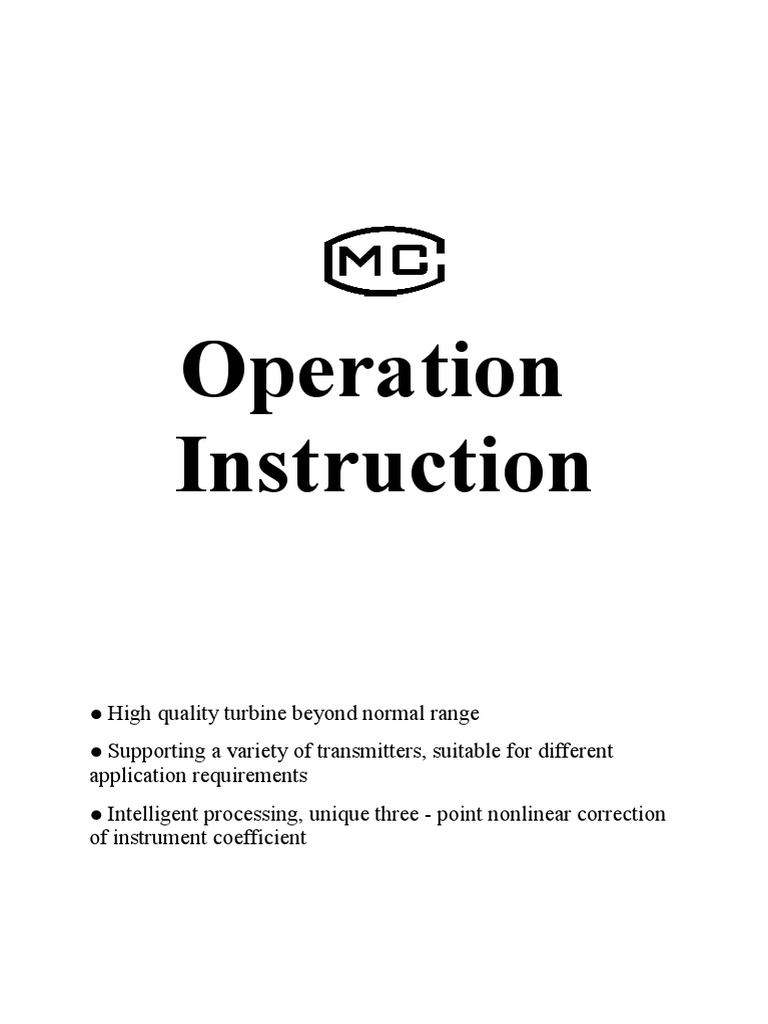 LWGY Turbine Flow Meter Overview | PDF | Flow Measurement | Inductor