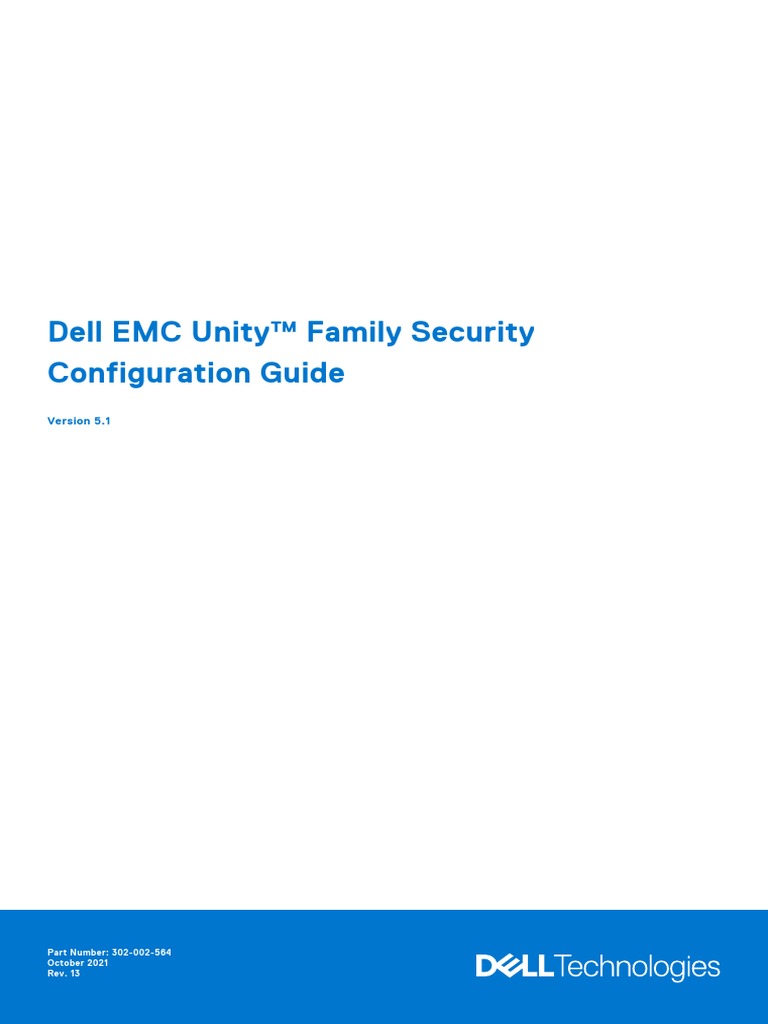 Dell EMC Unity™ Family Security Configuration Guide v5.1 PDF