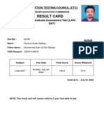 Etc Result Card