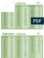 T L 4358 Word Mat Pack Adjectives Adverbs and Verbs English Romanian