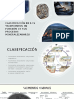 Clasificación Según Proceso Mineralizador