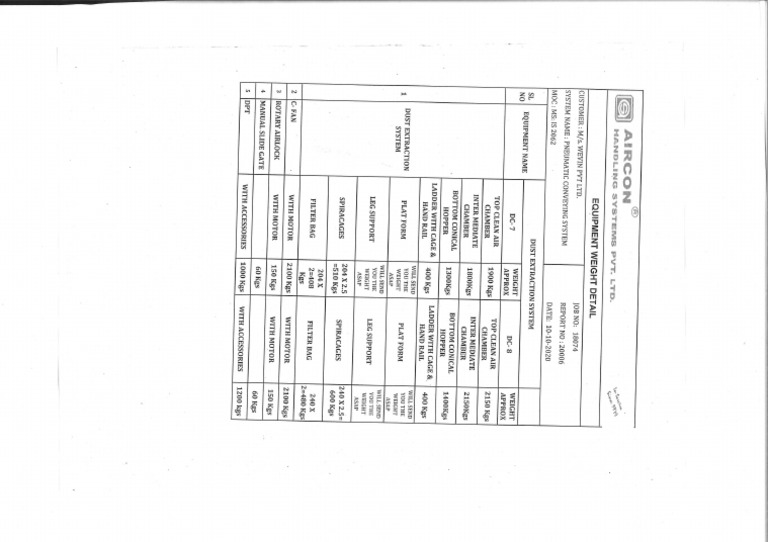 Bag Filter Weights PDF