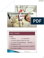 Anatomie Physiologie Le SANG