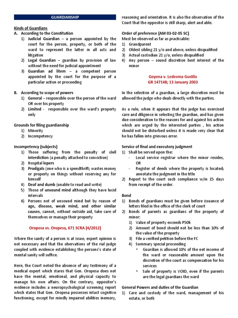 Spec Pro Reviewer | PDF | Legal Guardian | Trust Law