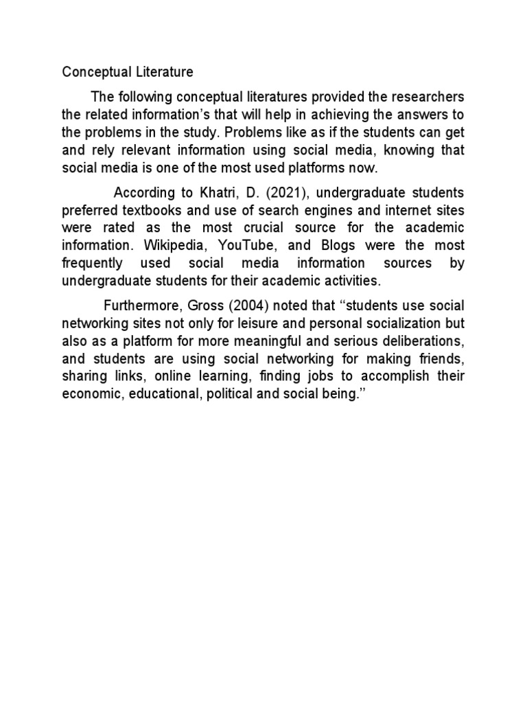 Conceptual Literature | PDF